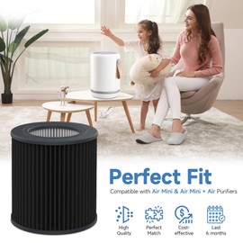 Horserdy 2 Pack Air Mini PECO-HEPA Replacement Filters Compatible with Molekule Tri-Power Air Mini and Air Mini+ Air Purifiers, 3 in 1 High-Efficiency Filtration System