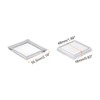 QUARKZMAN Pack of 8 Square Furniture Glides, 2-3/16 Inch Plastic
