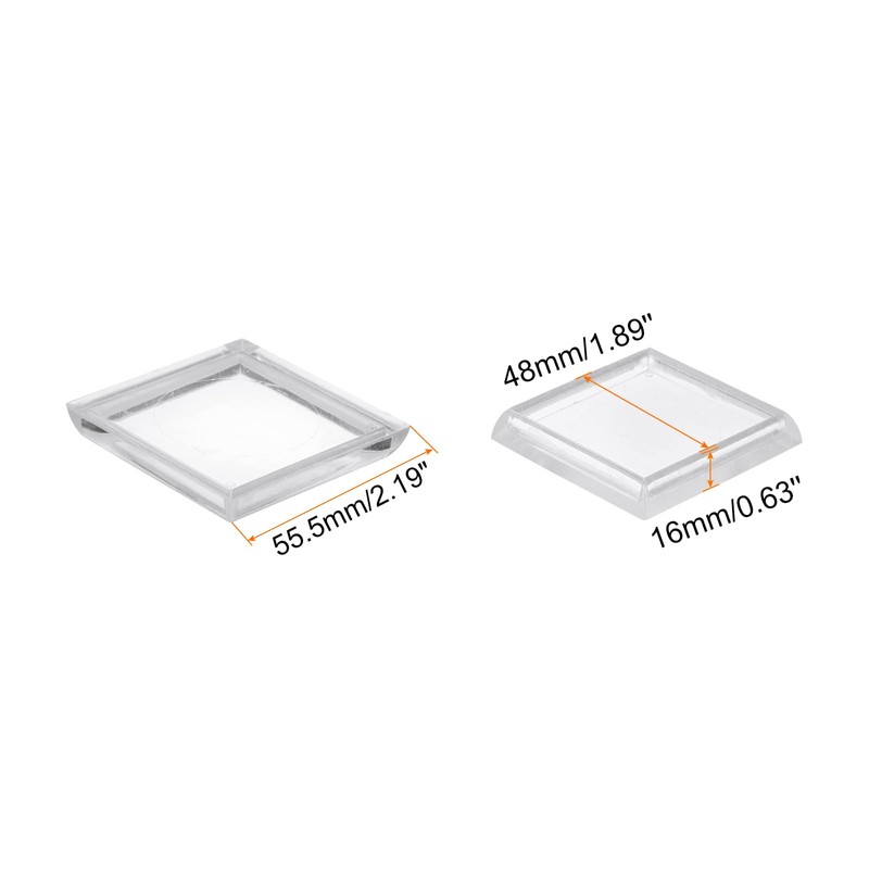 QUARKZMAN Pack of 8 Square Furniture Glides, 2-3/16 Inch Plastic