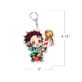 Demon Slayers 8 Pcs Keychains Accessories Keychain Wallet Cute Keychain for Women Girl Boys and Men Keychain for Backpacks Anime Keychain(Kochou Shinobu Rengoku Kyoujurou Tokitou Muichirou,etc.)