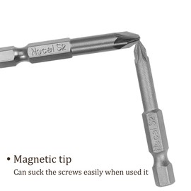 Kozelo PZ Screwdriver Bit Set - [2 Inch x H1/4 x PZ1 PZ2 PZ3] Hex Shank Magnetic Cross Batch Head for Pneumatic or Power Tool Use, S2 Steel