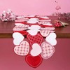 GRANDDECO Valentines Day Table Runner Love Sweet Red Heart Table