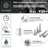 #6 x 1/2" Sheet Metal Screws 100Pcs 410 Stainless Steel