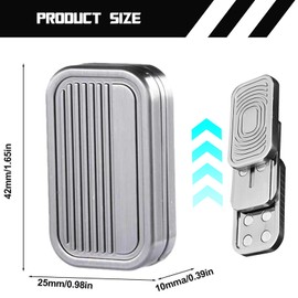 Ninnyi Metal Fidget Slider Anxiety Autism Stress Relief for Kids Women Men(Silver)