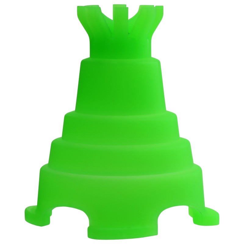 Light T-318 (640) Three Tier Tee, Green x Yellow