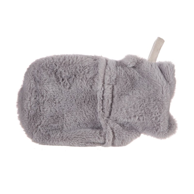 Grey Cat Animal Character Warm hot Water Bottle with Removable