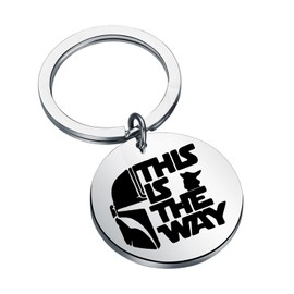 TGBJE SW TV Series Fans Gift This Is The Way Mandalorian Inspired Keychain SW Movie Lover Gift Jedi Jewelry (The Way kc)