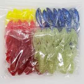 Fake Bait Fishing Crawfish Devil Claw Wind Worms 5 Colors 4 Pieces Total Set of 20 Octopus Red Snapper