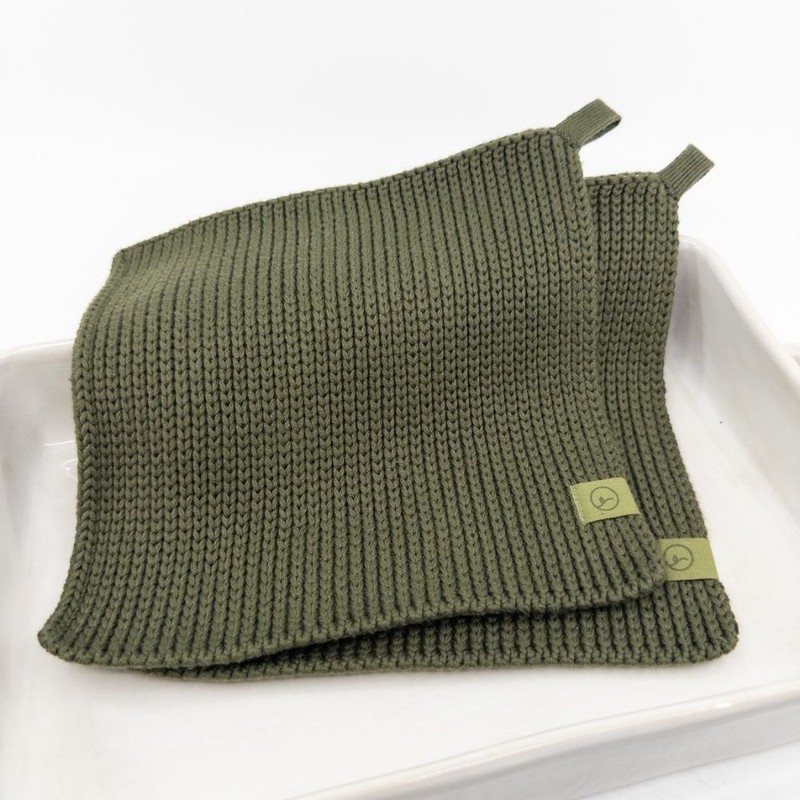 Ecovask Pot Holders Two Pack Organic Cotton, Tasman