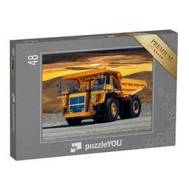 puzzleYOU: Puzzle 48 Piece "A Large Quarry Dump Truck in a Coal Mine" - from the Puzzle Collection Excavators, Trucks & Trucks
