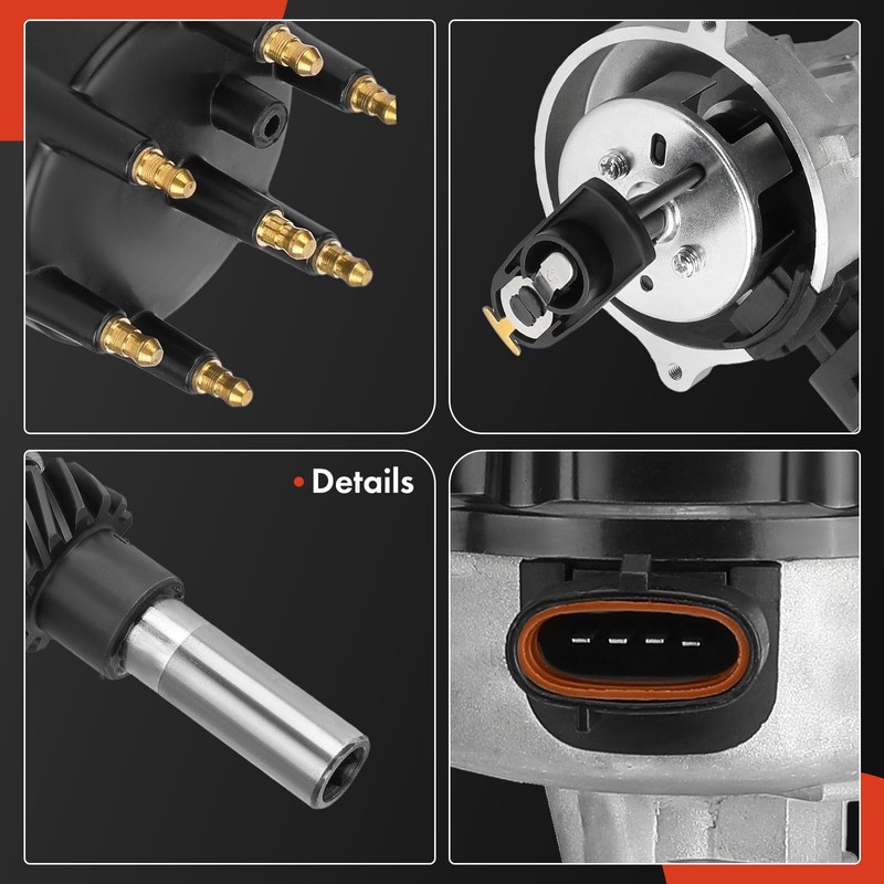 A-Premium Ignition Distributor with Cap and Rotor Compatible with Ford
