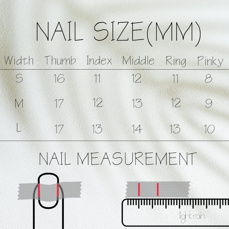 Light Rain Press on Nails - Passion, Small Size