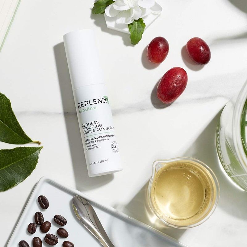 Replenix Redness Reducing Triple AOX Serum, Hydrating Medical-Grade Antioxidant Facial