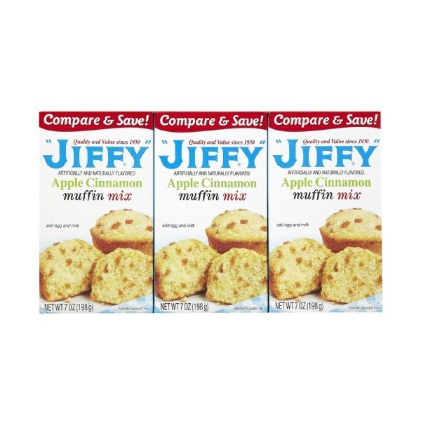 Jiffy Apple Cinnamon Muffin Mix, 7 oz, 3 pk by Jiffy