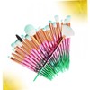 PACKOVE 20pcs Makeup Brushes Set Transparent Handle Cosmetic Tools for