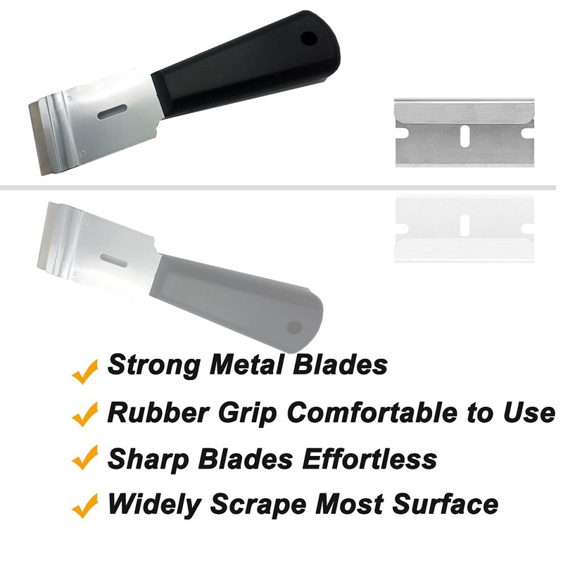 WEKOIL Razor Blades Metal Scraper Tool Glass Scraper Stove Top