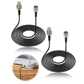 2 Stück RP-SMA Verlängerungskabel 3 m, RP-SMA Stecker auf Buchse Adapter mit verlustarmem RG58 Koaxialkabel, kompatibel mit Router WLAN GPS FPV SDR LTE Funkgeräte