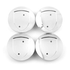 RhinoTuning4PCS 77mm Wheel Center Caps for Wheel Rim Center Cover OD: 3.03"(77 mm) ID: 2.36"(60 mm) Chrome Sliver