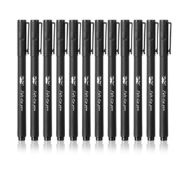 Mr. Pen- Felt tip pens, Pack of 12, 0.7mm Point Tip, Black Felt Tip Pens, Fast Dry, Planner Markers