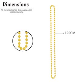 Lizzy 120cm Long Pearl Bead Necklace Rope Chain Vintage Wedding Bridal Costume | 1920's Accessories Flapper Costume (Neon Yellow)