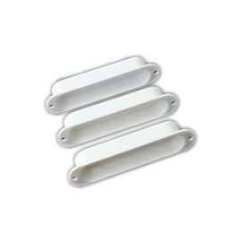 Kisangel Replacement Plastic Pickup Covers White Sealed Lid for Electric Guitar 3 Pack Closed Pickup Covers