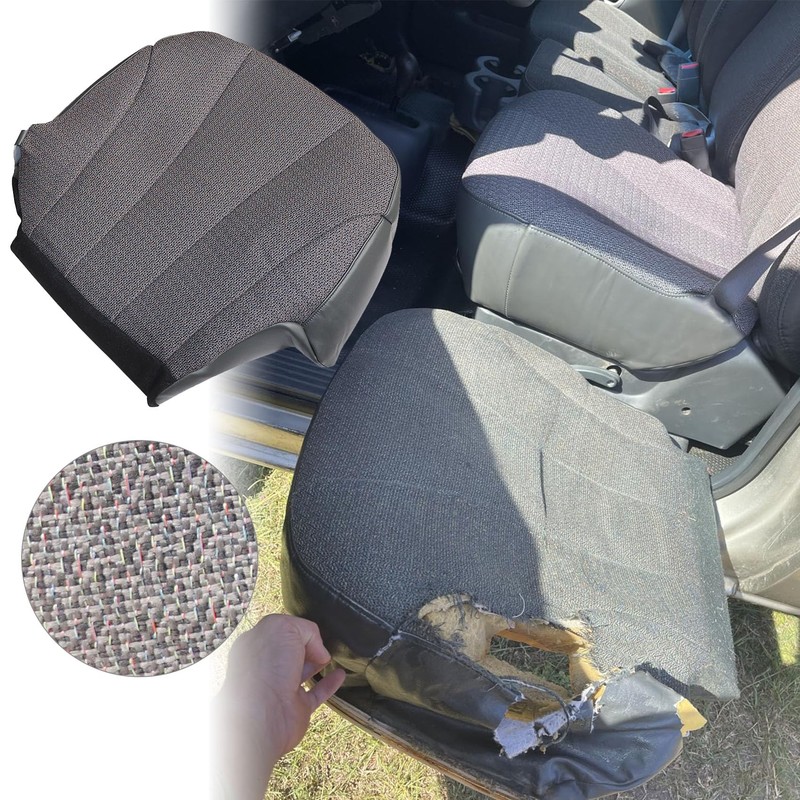Priprilod Dark Gray Cloth Driver Side Bottom Replacement Seat Cover