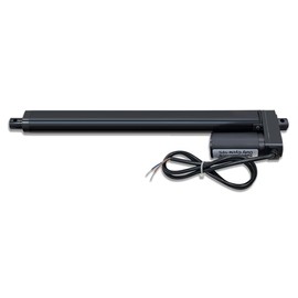 Aflle Racing 12" Inch (300mm) Stroke 12V Electric Linear Actuator 225lbs (1000N) Load Capacity 10mm/s IP55 Waterproof Black Aluminum