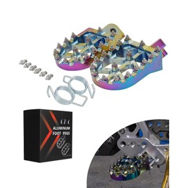 JFG RACING Dirt Bike Foot Pegs,Enamelling Rest Pedal Footpegs for CR125/250 02-07/CRF150R 07-22/CRF250R 04-22/CRF250X 04-17/CRF450R 02-23/CRF250RX 19-23/CRF450RX 17-22/CRF450X 05-23/CRF250L/M 12-21