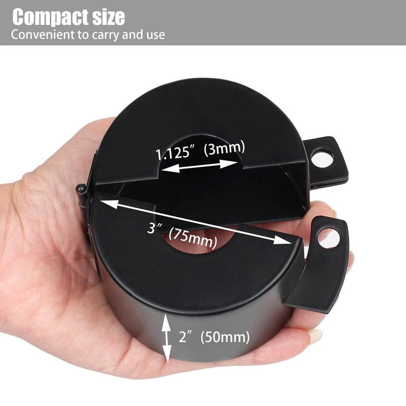 TEMEILI Round Door Handle Locking Device, Door Handle Lock Cover,