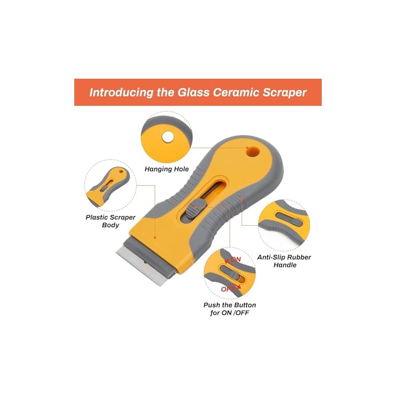 Razor Blade Scrape with 20pcs Extra Blades, Scraper Tool, Razor