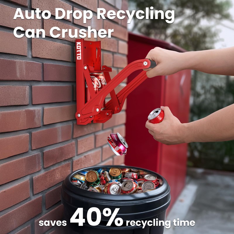 Kotto Can Crusher - Wall Mounted Can Crushers for Recycling