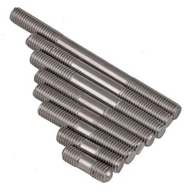 Dreneco M3×60mm Stainless Steel Double End Head Stud Screw Bolt Threaded Rod 10 pcs