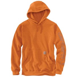 Carhartt Men's Loose Fit Midweight Logo Sleeve Graphic Sweatshirt, Rust Heather, 4X-Large