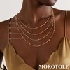 MOROTOLE Gold Necklaces for Women,14K Gold-plated Chain Necklace Gold 18