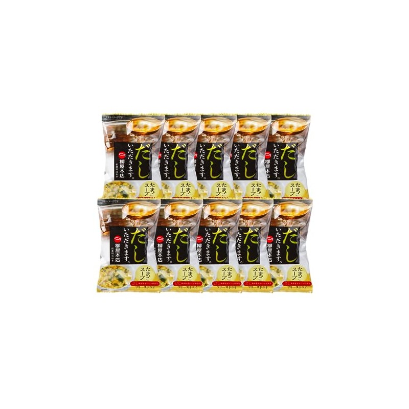 Yanagiya Honten Freeze Dried Egg Soup, Serve 10 Servings