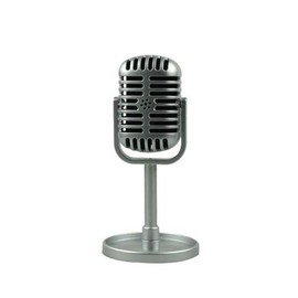 Leadigol Retro Microphone Prop, 1 or 3 Pcs, Vintage Mic with Stand, Fake Mic for Photography, Party, Stage (Silver)