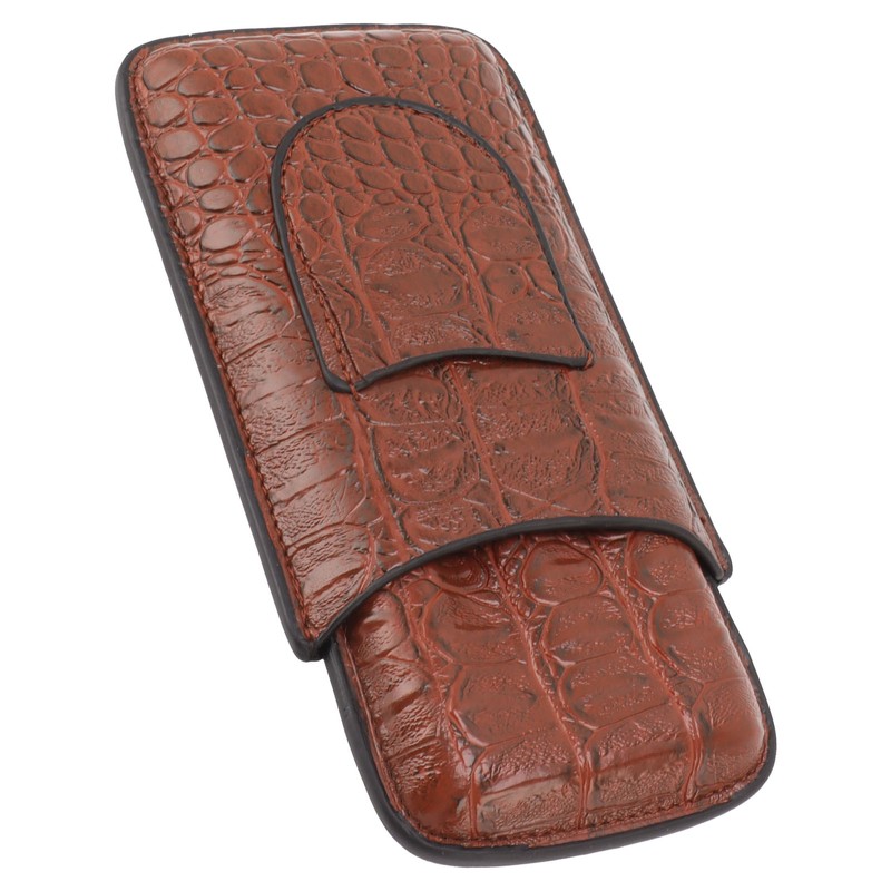 3 Finger Cigar Case Artificial Leather Soft Anti Fade Breathable