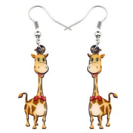 NEWEI Giraffe Gifts Cute Acrylic Giraffe Earrings for Women Girls (Multicolor)