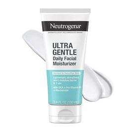 Neutrogena Hidratante facial diario sin fragancia, hidratante facial y cuello para pieles sensibles con vitamina B3, provitamina B5 y vitamina E que a