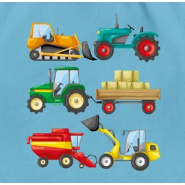 Shirtracer - Children's tractor excavator etc. - Tractors - Gym bag and fabric bag made of cotton, 1 Light Blue, Einheitsgröße