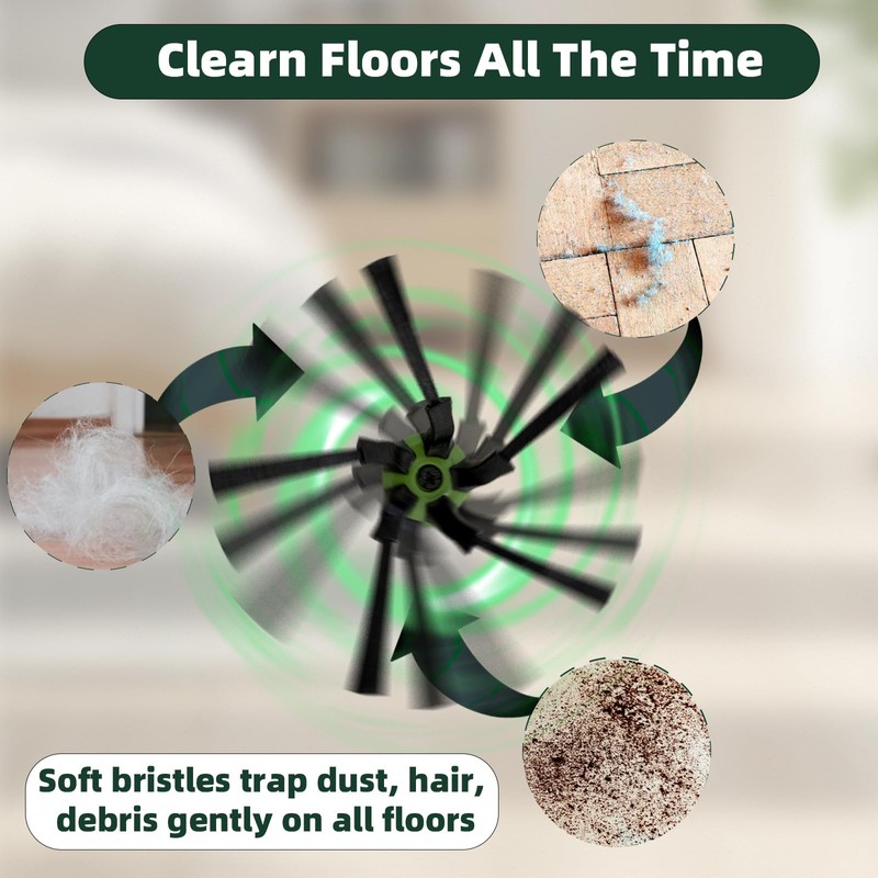 8 Pack s Series Corner-Sweeping Brush Replacement for iRobot Roomba