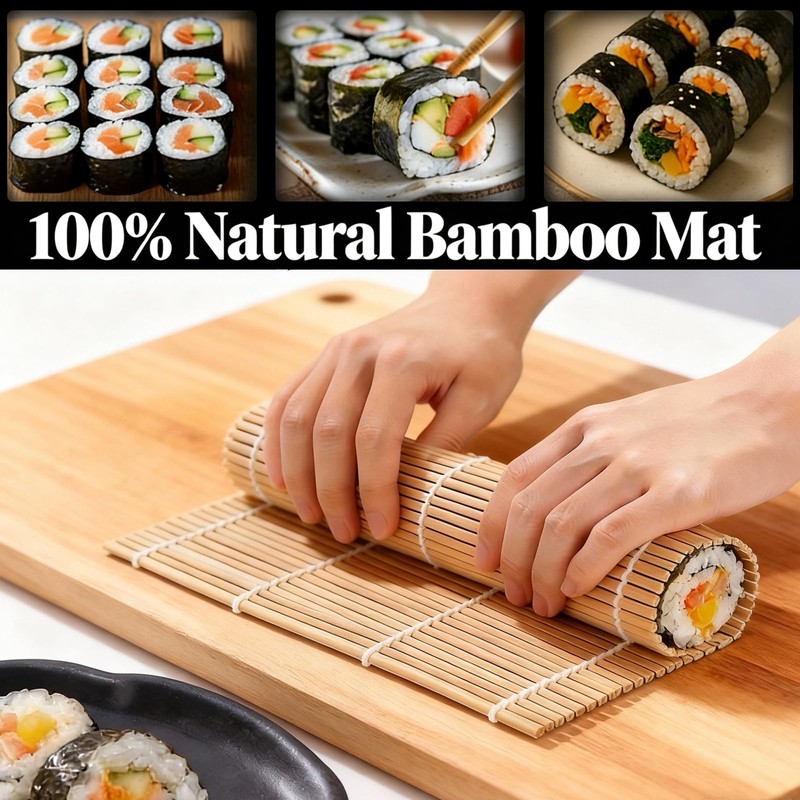 NTMURIKS 6PCS Sushi Making Kit for Beginners – 2 Bamboo