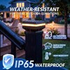 Egadis 8 Pack Solar Post Cap Lights with 2 Lighting