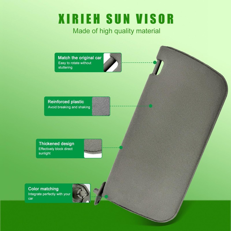 Left Driver Side Sun Visor for Nissan Frontier Xterra 2000