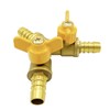Metaland Brass 3 Way Shut-Off Valve, 3/8" Hose Barb 2
