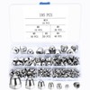 Cap Nuts High Shape Set, 195 Pieces Stainless Steel Hex