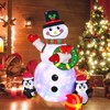 LOMOHOO 6.4FT Christmas Inflatable Snowman Penguin Waterproof Blow Up Snowman