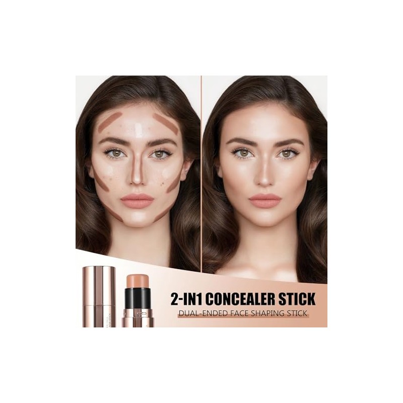 Contour Stick - Lápiz de maquillaje con brocha para modelar