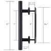 Milcasa Products Interior Barn Door Pull Handle Set, Matte Black