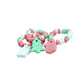 Christmas Candy - 24 Holiday Themed Candy Bracelets (15g) Individually Wrapped Bulk - Christmas Candy Stocking Stuffers - Santa, Christmas Tree, Snowman - Great for Xmas Party Favors - Christmas Gifts for Classroom